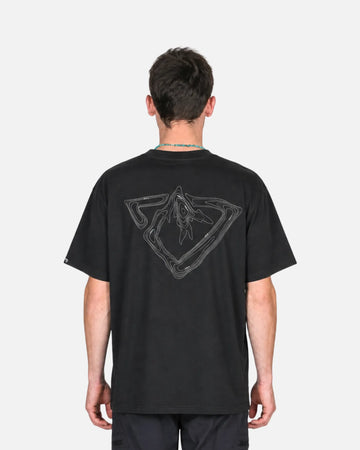 T-shirt Topographic Oversize · Noir