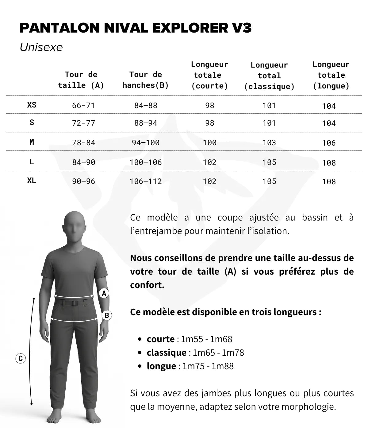 Guide des tailles