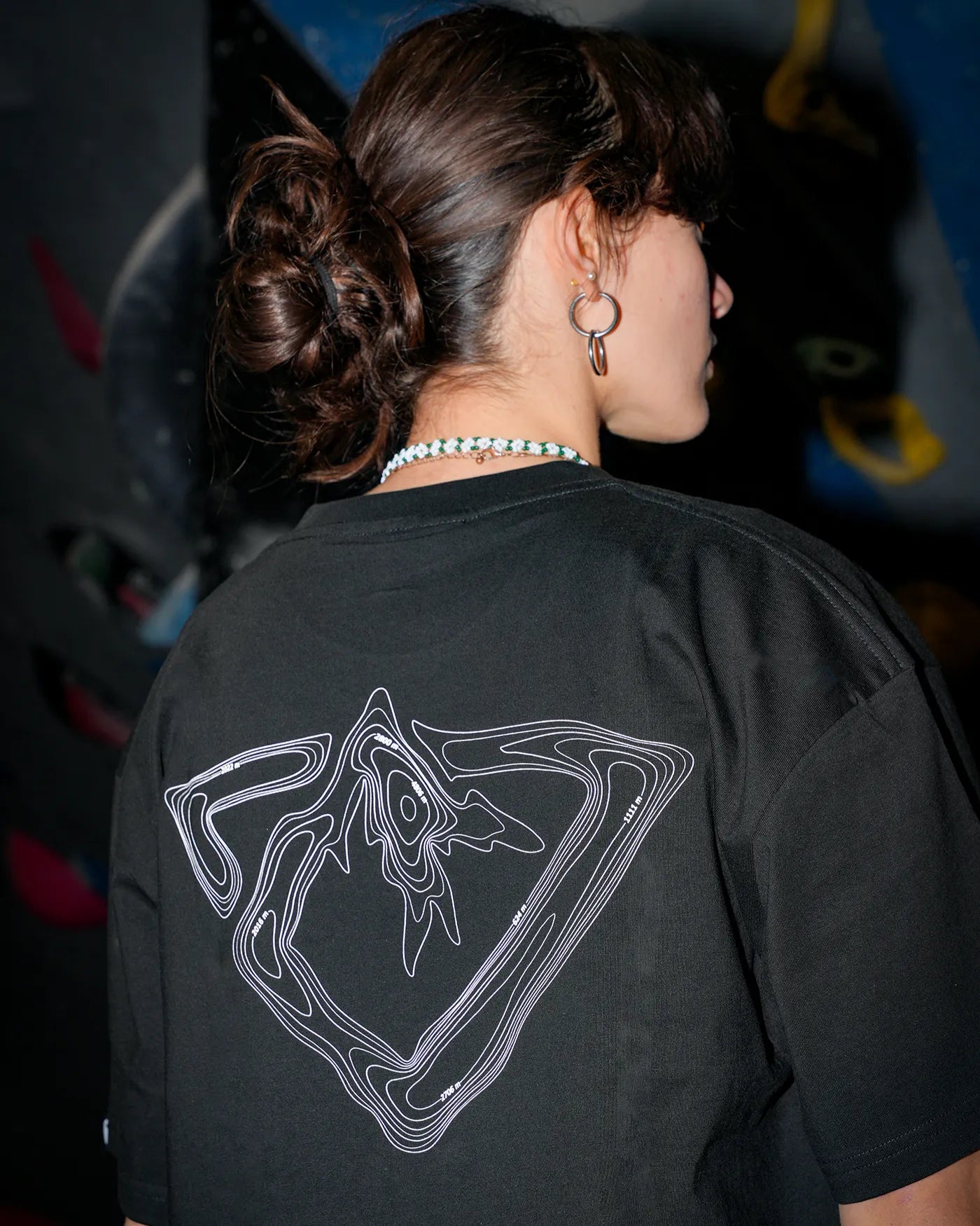 T-shirt Oversize Topographic [noir/unisexe]