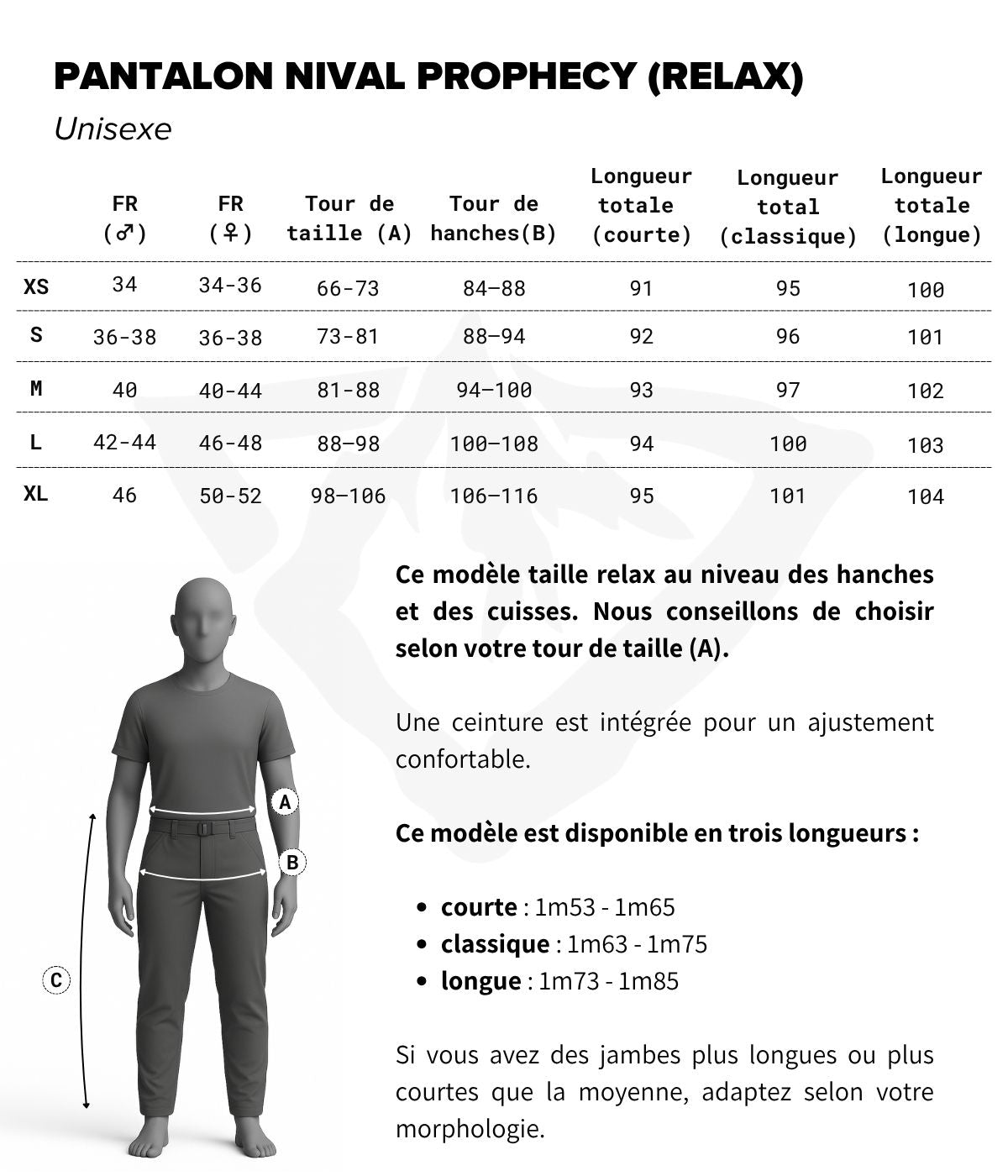 Guide des tailles