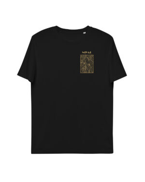 t-shirt noir nival tarot coton biologique