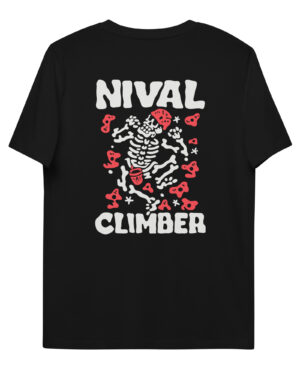 T-shirt Bio – Skull Climber [noir/unisexe]